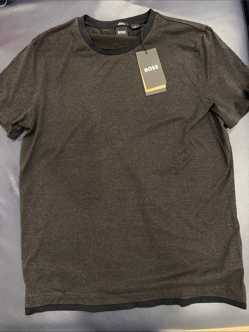 BOSS Men's Dark Brown Short Sleeve Crew Neck Tee